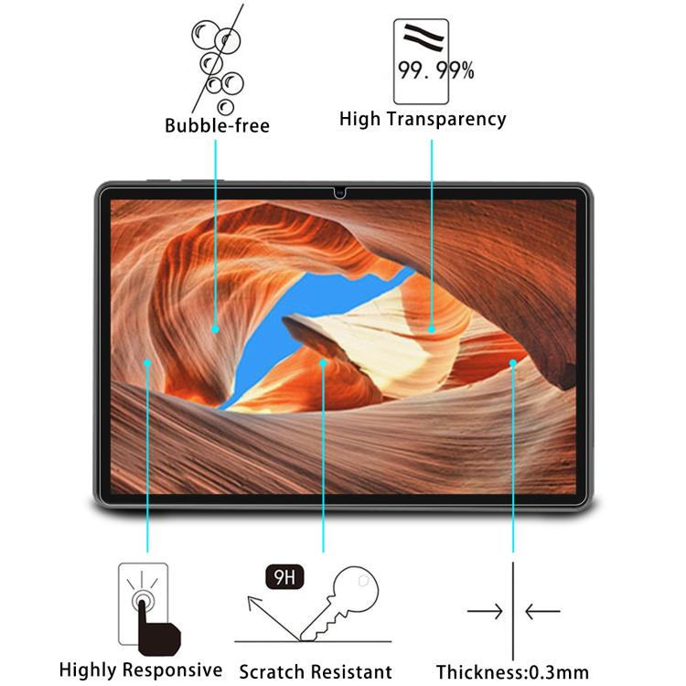 For Colorroom Tablet C5 11 2pcs 9H 0.3mm Explosion-proof Tempered Glass Film