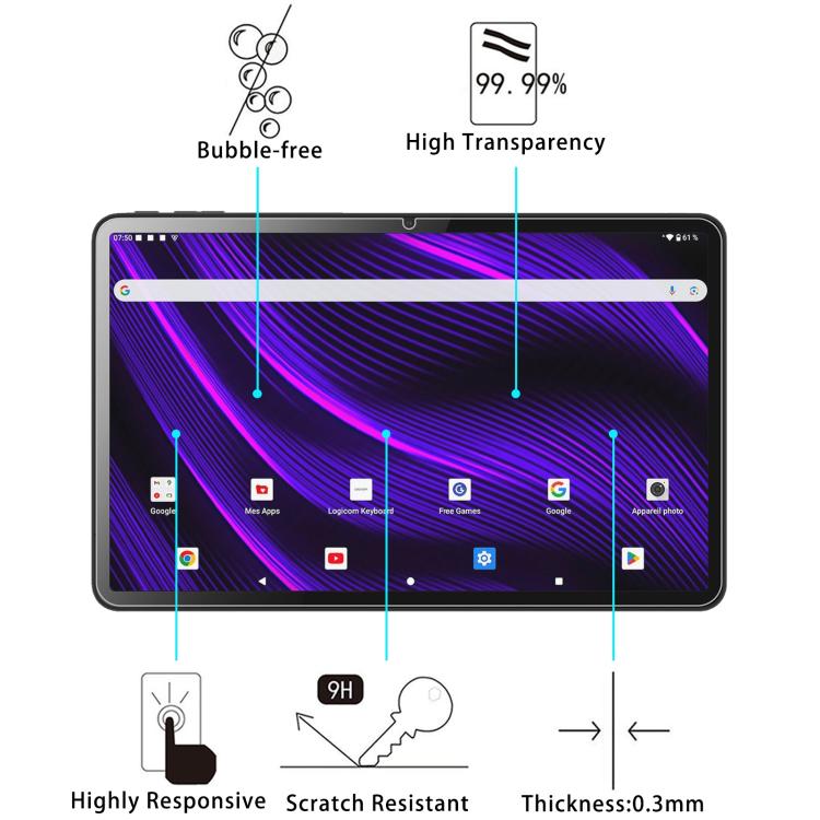 For Logicom Tablet Fold 12 12 inch 9H 0.3mm Explosion-proof Tempered Glass Film