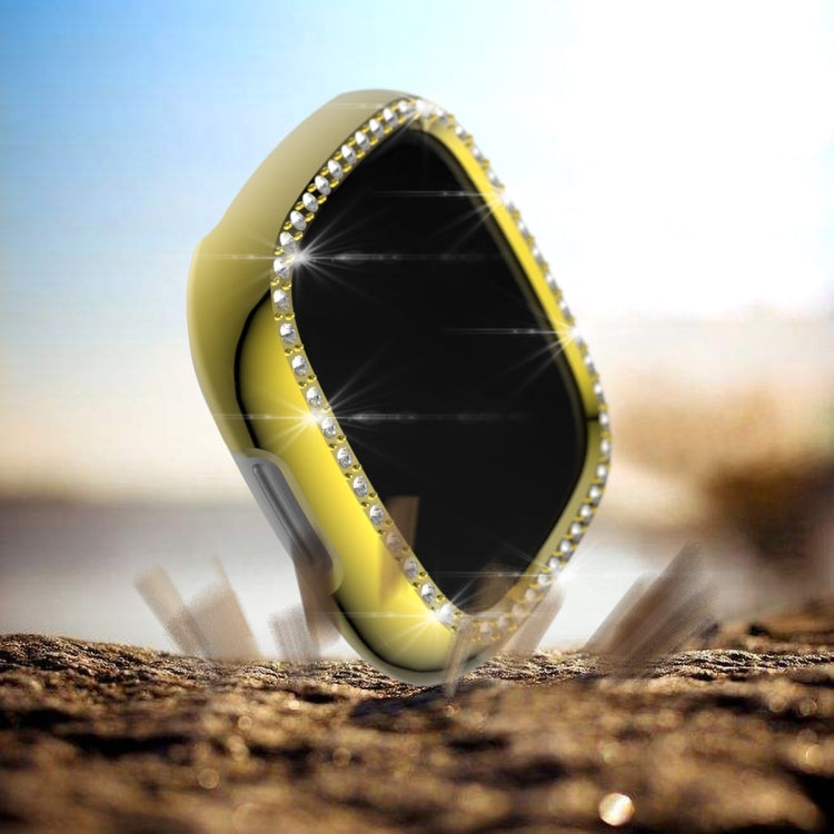 For Fitbit Versa 3 / Versa Sense Single Row Plating Diamonds PC Protective Case