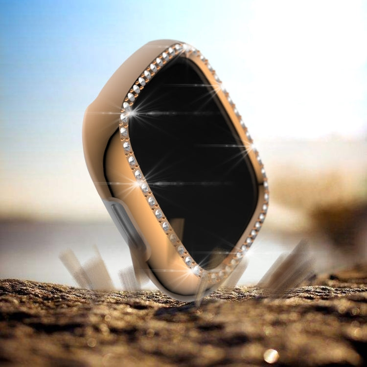 For Fitbit Versa 3 / Versa Sense Single Row Plating Diamonds PC Protective Case