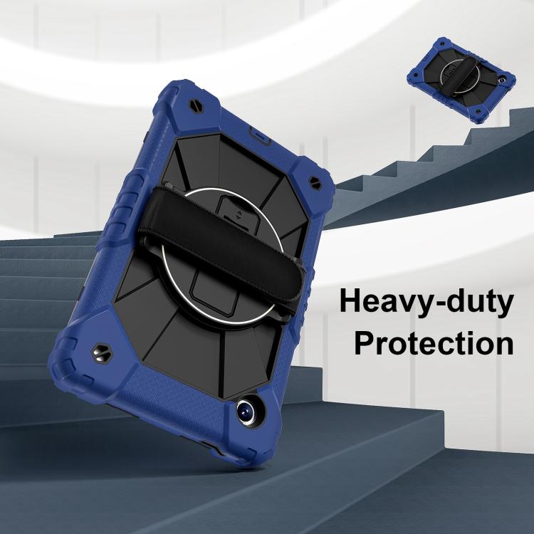 For Samsung Galaxy Tab A11 / A9 Contrast Color Robot Silicone Hybrid PC Tablet Case
