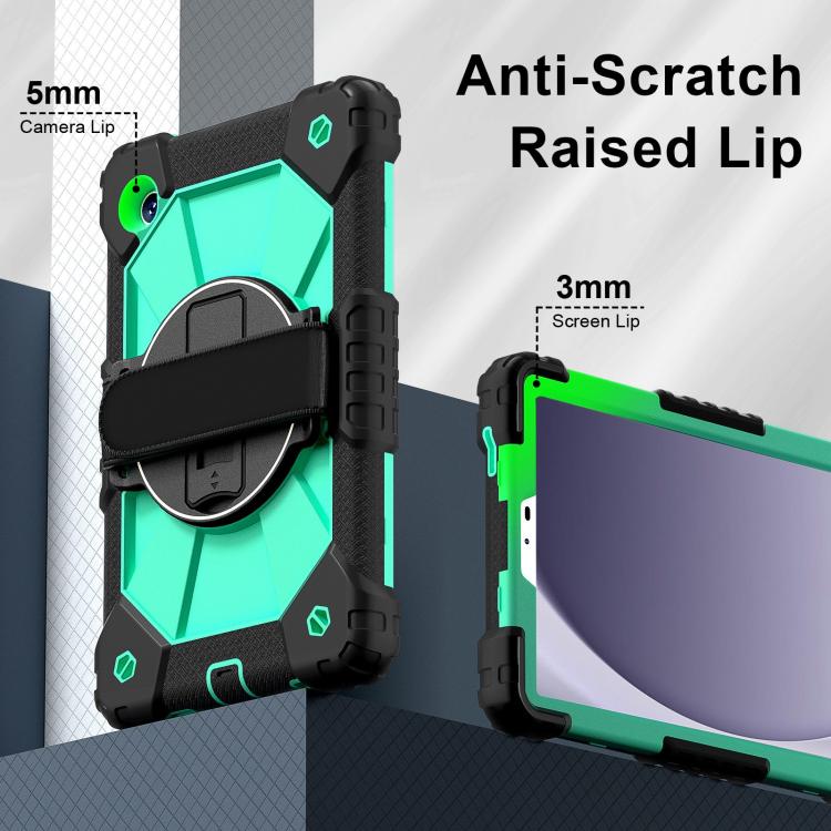For Samsung Galaxy Tab A11 / A9 Contrast Color Robot Silicone Hybrid PC Tablet Case