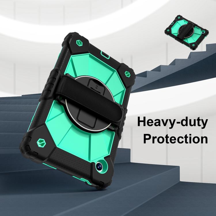 For Samsung Galaxy Tab A11 / A9 Contrast Color Robot Silicone Hybrid PC Tablet Case