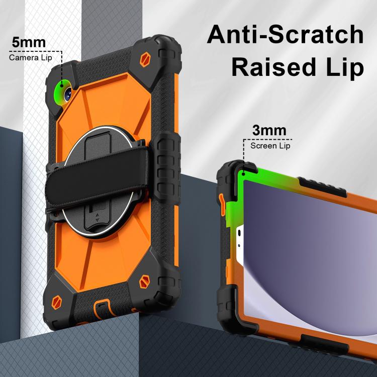 For Samsung Galaxy Tab A11 / A9 Contrast Color Robot Silicone Hybrid PC Tablet Case