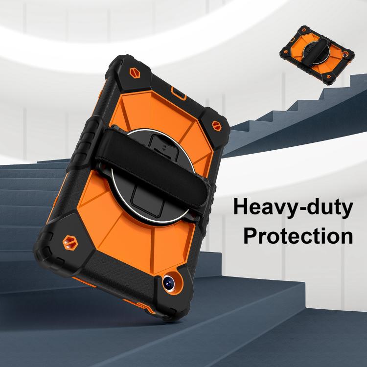For Samsung Galaxy Tab A11 / A9 Contrast Color Robot Silicone Hybrid PC Tablet Case