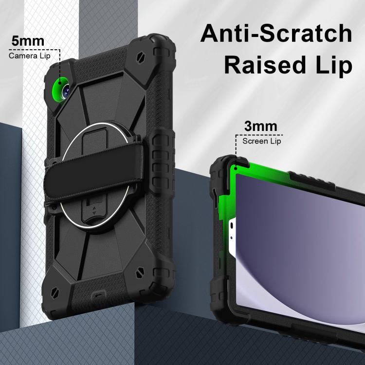 For Samsung Galaxy Tab A11 / A9 Contrast Color Robot Silicone Hybrid PC Tablet Case