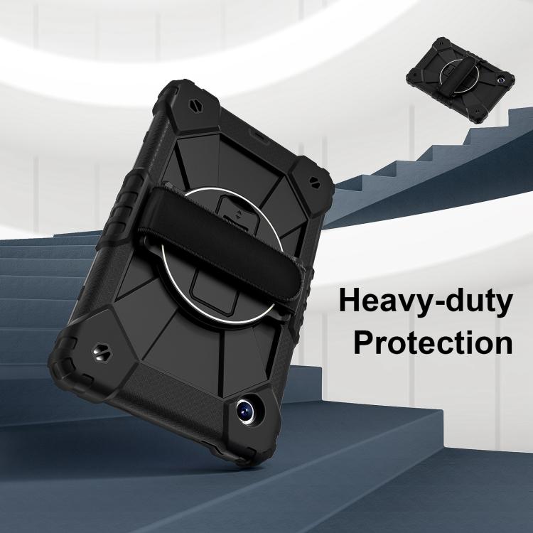 For Samsung Galaxy Tab A11 / A9 Contrast Color Robot Silicone Hybrid PC Tablet Case