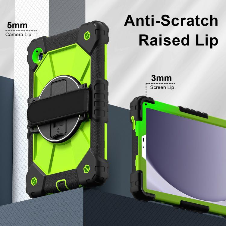 For Samsung Galaxy Tab A11 / A9 Contrast Color Robot Silicone Hybrid PC Tablet Case