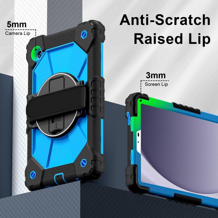 For Samsung Galaxy Tab A11 / A9 Contrast Color Robot Silicone Hybrid PC Tablet Case