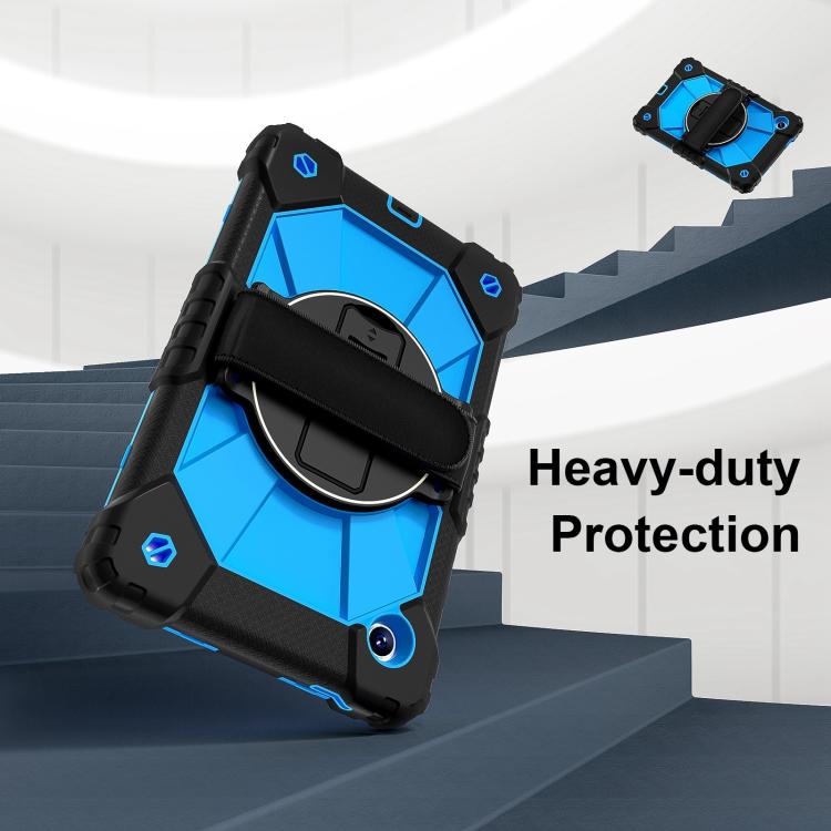 For Samsung Galaxy Tab A11 / A9 Contrast Color Robot Silicone Hybrid PC Tablet Case