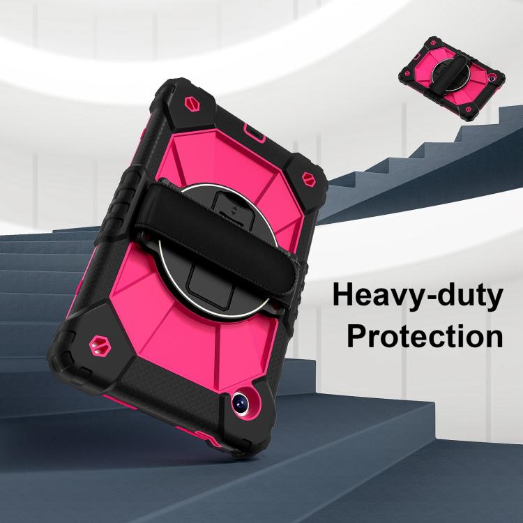 For Samsung Galaxy Tab A11 / A9 Contrast Color Robot Silicone Hybrid PC Tablet Case