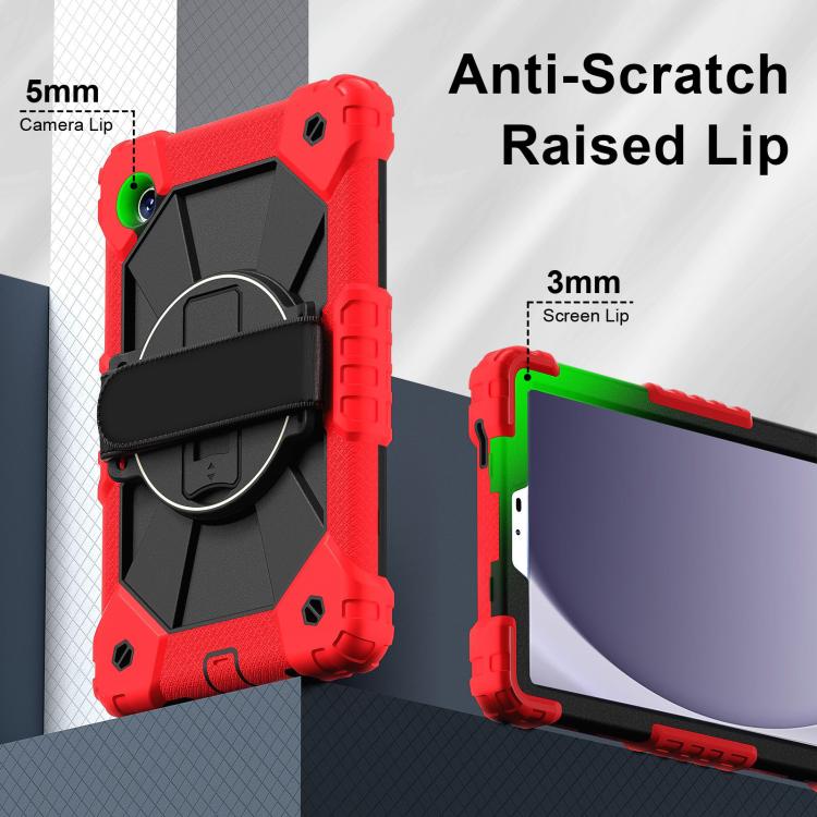 For Samsung Galaxy Tab A11 / A9 Contrast Color Robot Silicone Hybrid PC Tablet Case