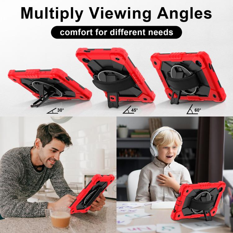 For Samsung Galaxy Tab A11 / A9 Contrast Color Robot Silicone Hybrid PC Tablet Case