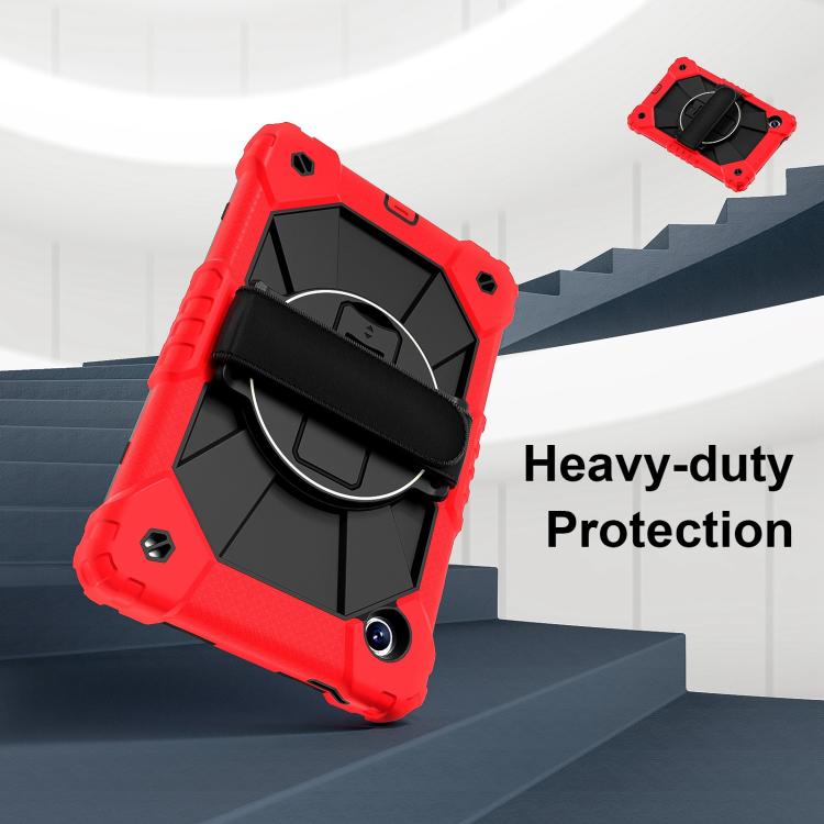 For Samsung Galaxy Tab A11 / A9 Contrast Color Robot Silicone Hybrid PC Tablet Case