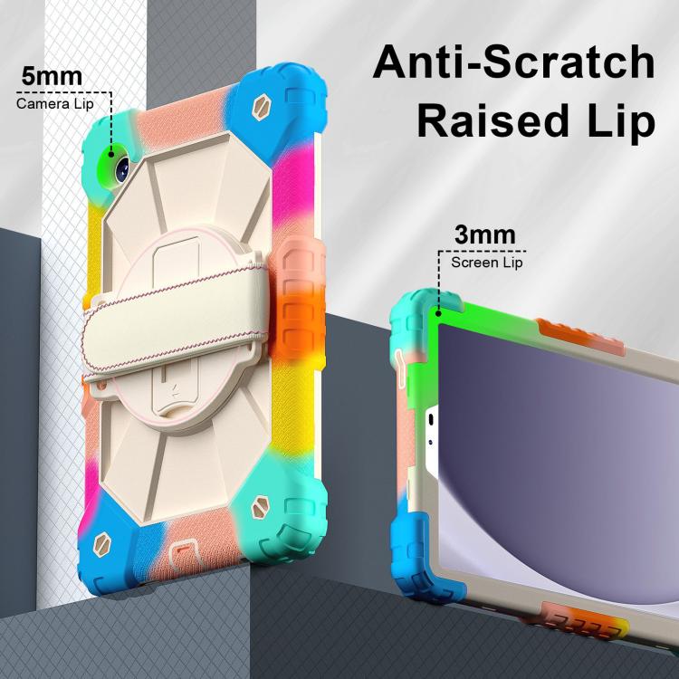 For Samsung Galaxy Tab A11 / A9 Contrast Color Robot Silicone Hybrid PC Tablet Case