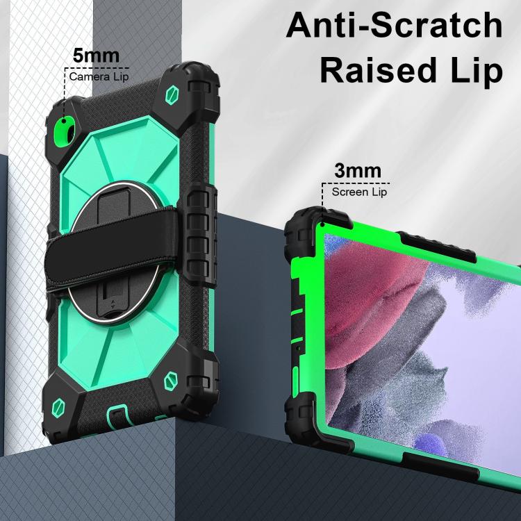 For Samsung Galaxy Tab A7 Lite Contrast Color Robot Silicone Hybrid PC Tablet Case