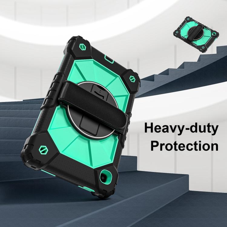 For Samsung Galaxy Tab A7 Lite Contrast Color Robot Silicone Hybrid PC Tablet Case