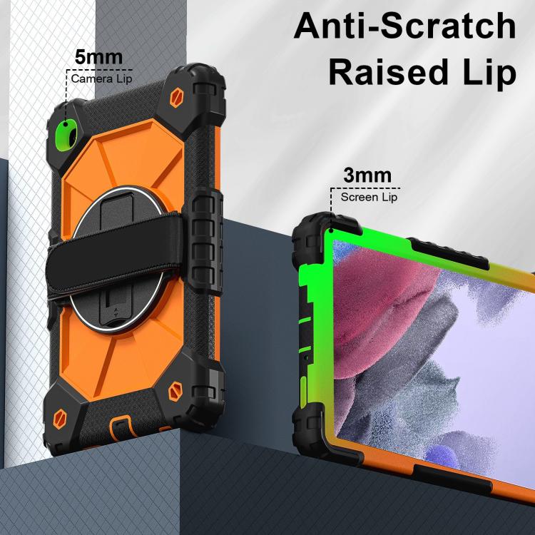 For Samsung Galaxy Tab A7 Lite Contrast Color Robot Silicone Hybrid PC Tablet Case