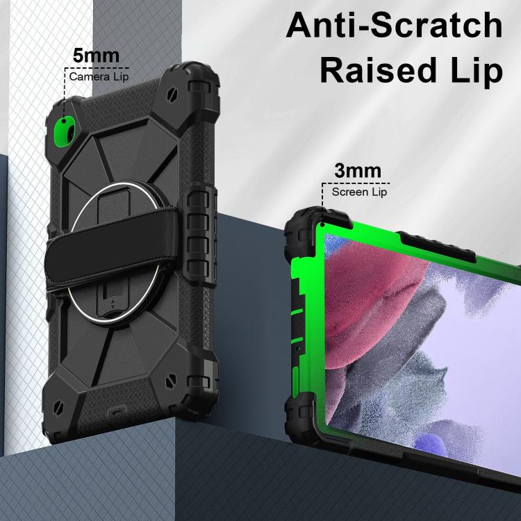 For Samsung Galaxy Tab A7 Lite Contrast Color Robot Silicone Hybrid PC Tablet Case
