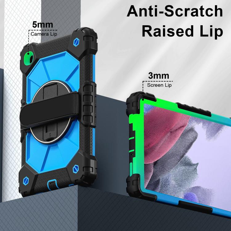 For Samsung Galaxy Tab A7 Lite Contrast Color Robot Silicone Hybrid PC Tablet Case
