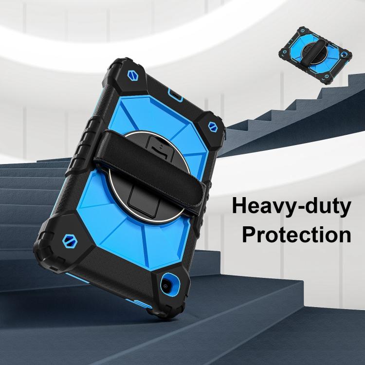 For Samsung Galaxy Tab A7 Lite Contrast Color Robot Silicone Hybrid PC Tablet Case