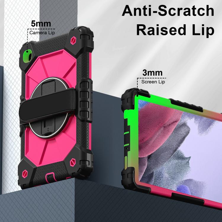 For Samsung Galaxy Tab A7 Lite Contrast Color Robot Silicone Hybrid PC Tablet Case