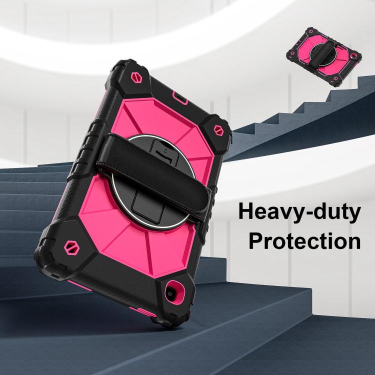 For Samsung Galaxy Tab A7 Lite Contrast Color Robot Silicone Hybrid PC Tablet Case