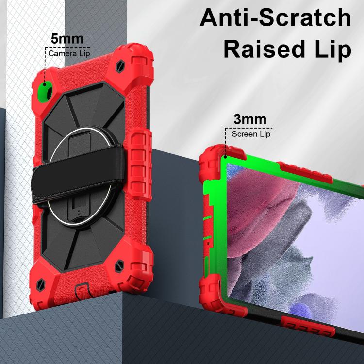For Samsung Galaxy Tab A7 Lite Contrast Color Robot Silicone Hybrid PC Tablet Case