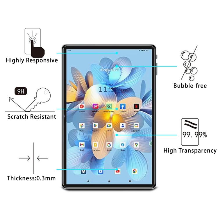 For ZIOVO Z138 10.1 9H 0.3mm Explosion-proof Tempered Glass Film