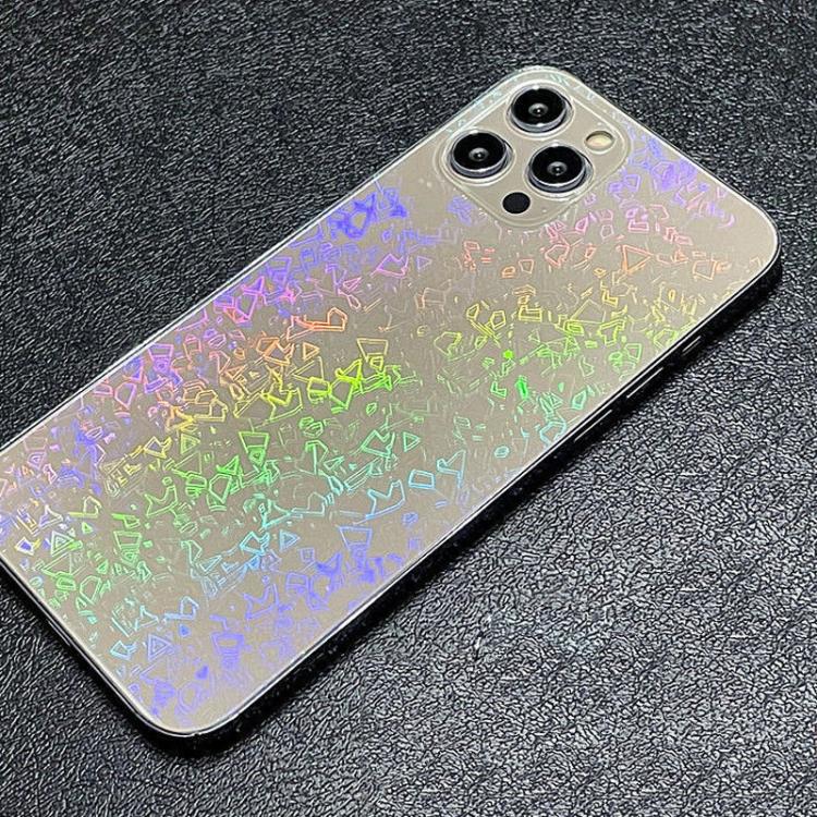 For iPhone 12 Pro Colorful Transparent Sticker Phone Back Film