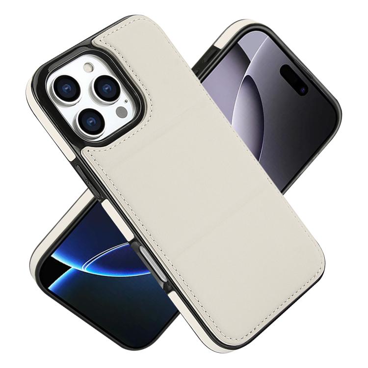For iPhone 16 Pro Max Tri-fold Holder Leather Phone Case with Card Slot