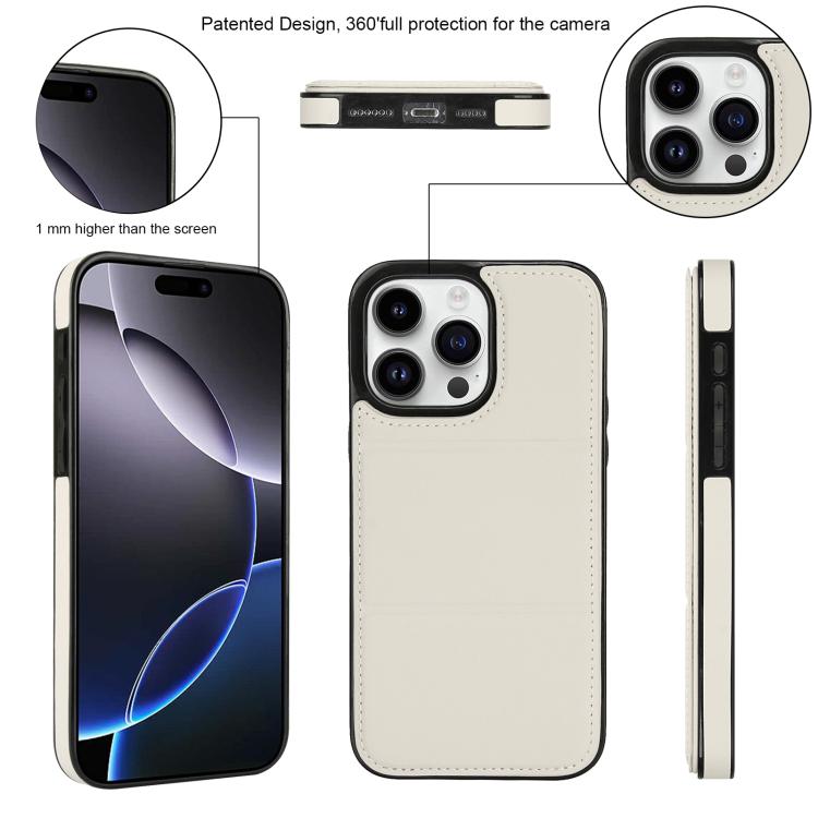 For iPhone 16 Pro Max Tri-fold Holder Leather Phone Case with Card Slot