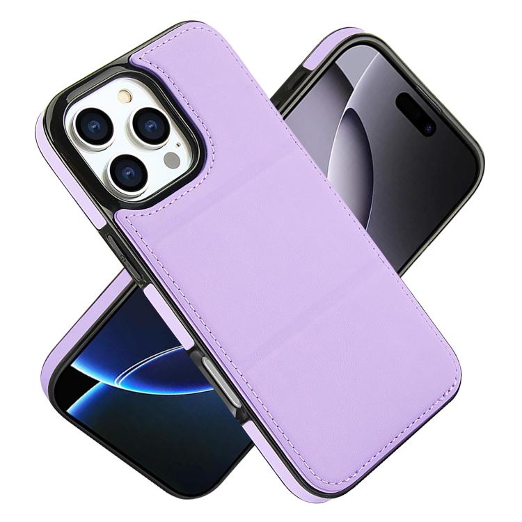 For iPhone 16 Pro Max Tri-fold Holder Leather Phone Case with Card Slot