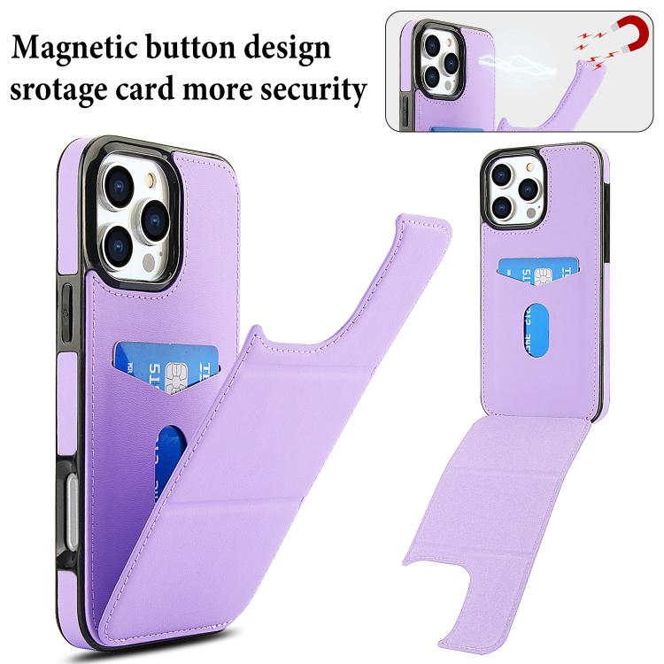 For iPhone 16 Pro Max Tri-fold Holder Leather Phone Case with Card Slot