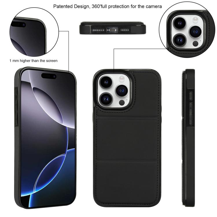For iPhone 16 Pro Tri-fold Holder Leather Phone Case with Card Slot