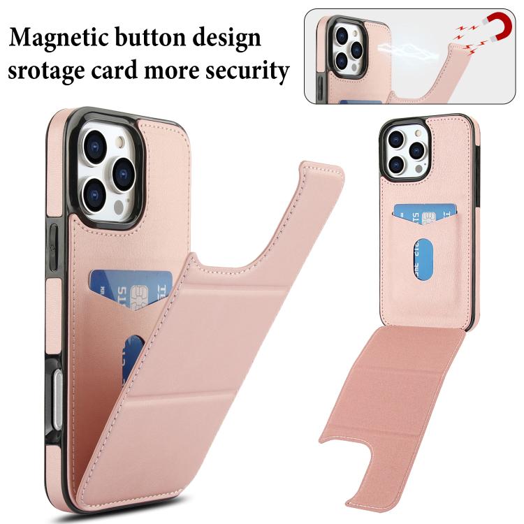 For iPhone 16 Pro Tri-fold Holder Leather Phone Case with Card Slot