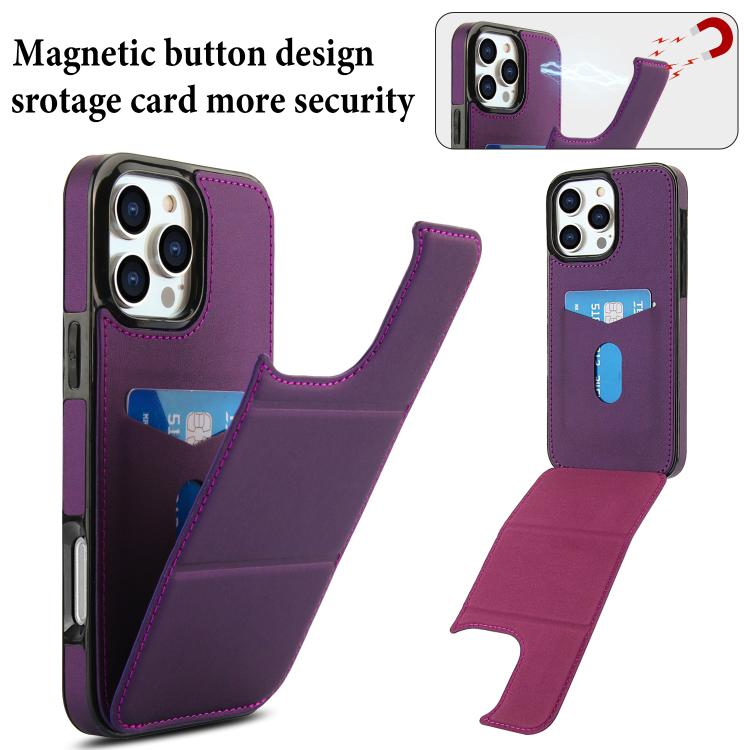 For iPhone 16 Pro Tri-fold Holder Leather Phone Case with Card Slot