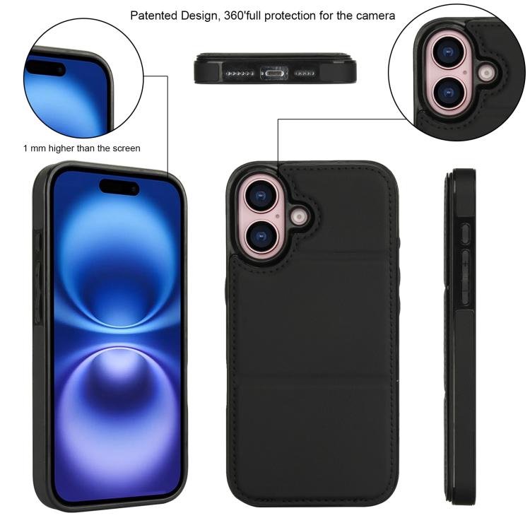 For iPhone 16 Plus Tri-fold Holder Leather Phone Case with Card Slot