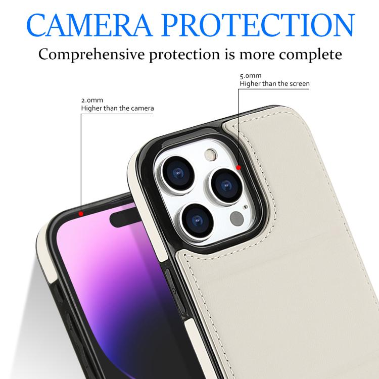 For iPhone 15 Pro Max Tri-fold Holder Leather Phone Case with Card Slot