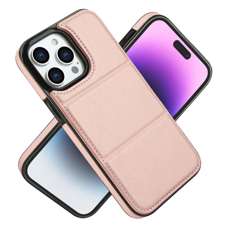 For iPhone 15 Pro Max Tri-fold Holder Leather Phone Case with Card Slot