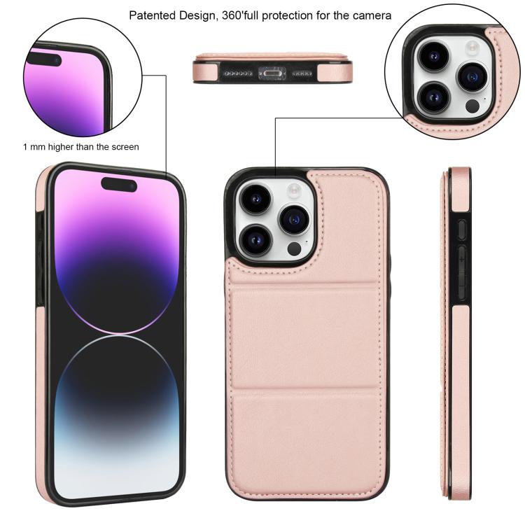 For iPhone 15 Pro Max Tri-fold Holder Leather Phone Case with Card Slot