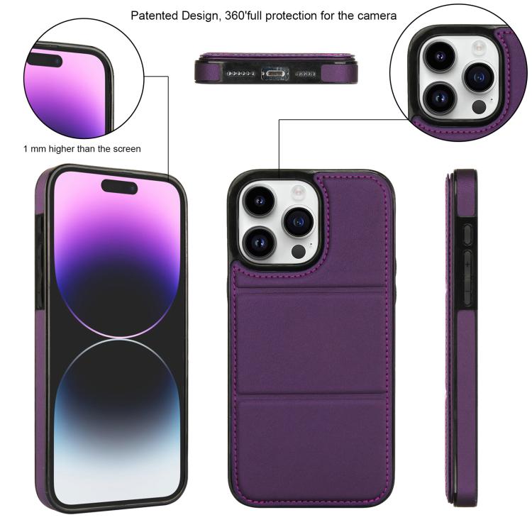 For iPhone 15 Pro Max Tri-fold Holder Leather Phone Case with Card Slot