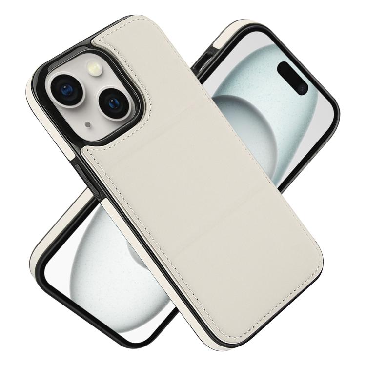 For iPhone 15 Plus Tri-fold Holder Leather Phone Case with Card Slot