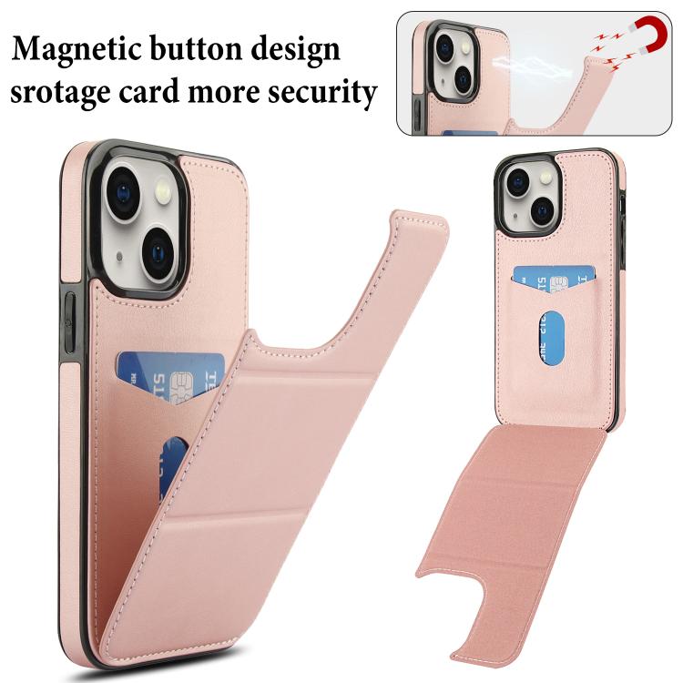 For iPhone 15 Plus Tri-fold Holder Leather Phone Case with Card Slot