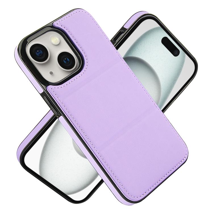 For iPhone 15 Plus Tri-fold Holder Leather Phone Case with Card Slot