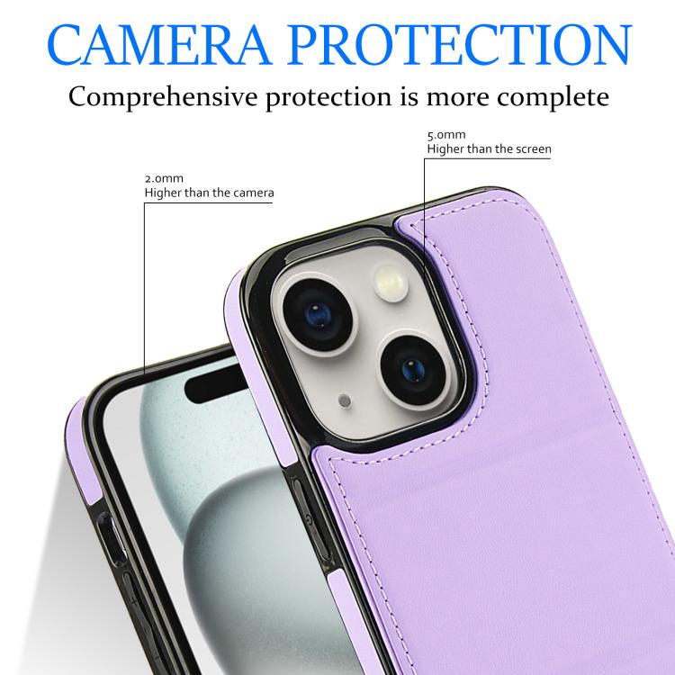 For iPhone 15 Plus Tri-fold Holder Leather Phone Case with Card Slot