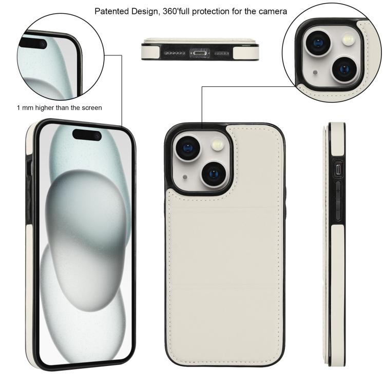 For iPhone 15 Tri-fold Holder Leather Phone Case with Card Slot