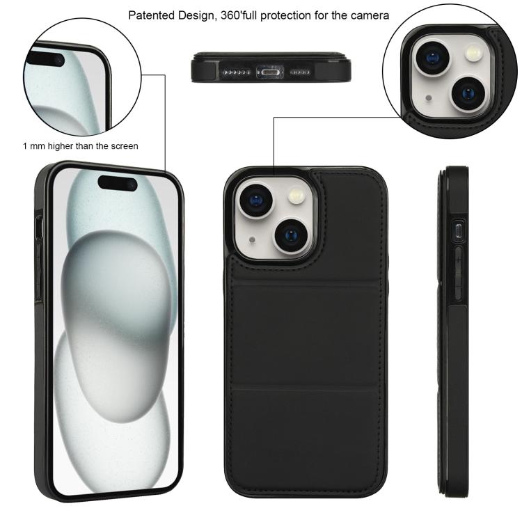 For iPhone 15 Tri-fold Holder Leather Phone Case with Card Slot