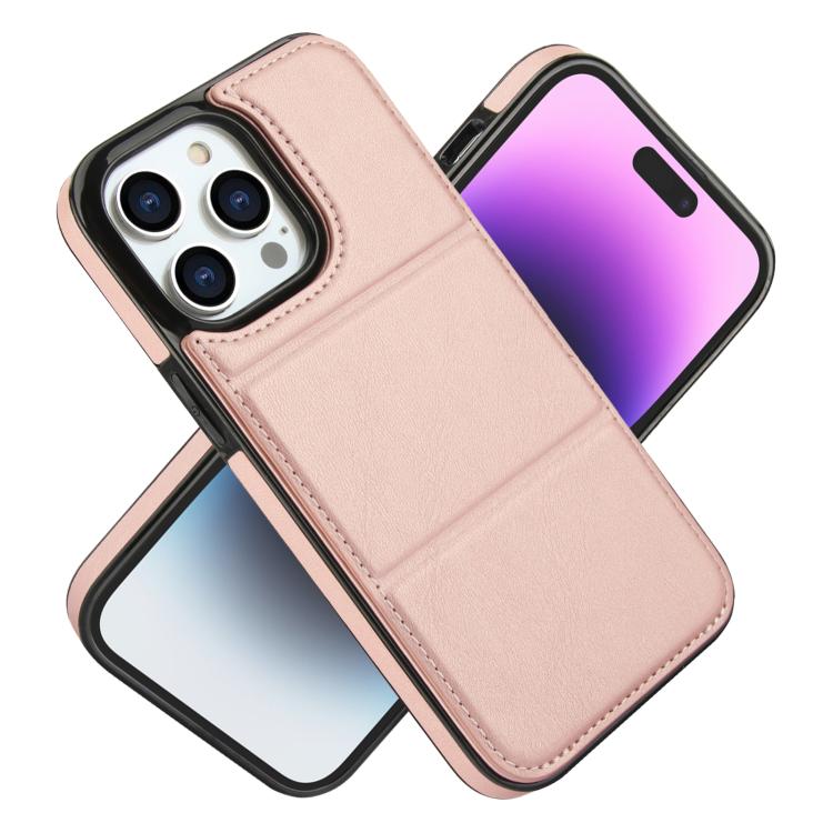 For iPhone 14 Pro Max Tri-fold Holder Leather Phone Case with Card Slot