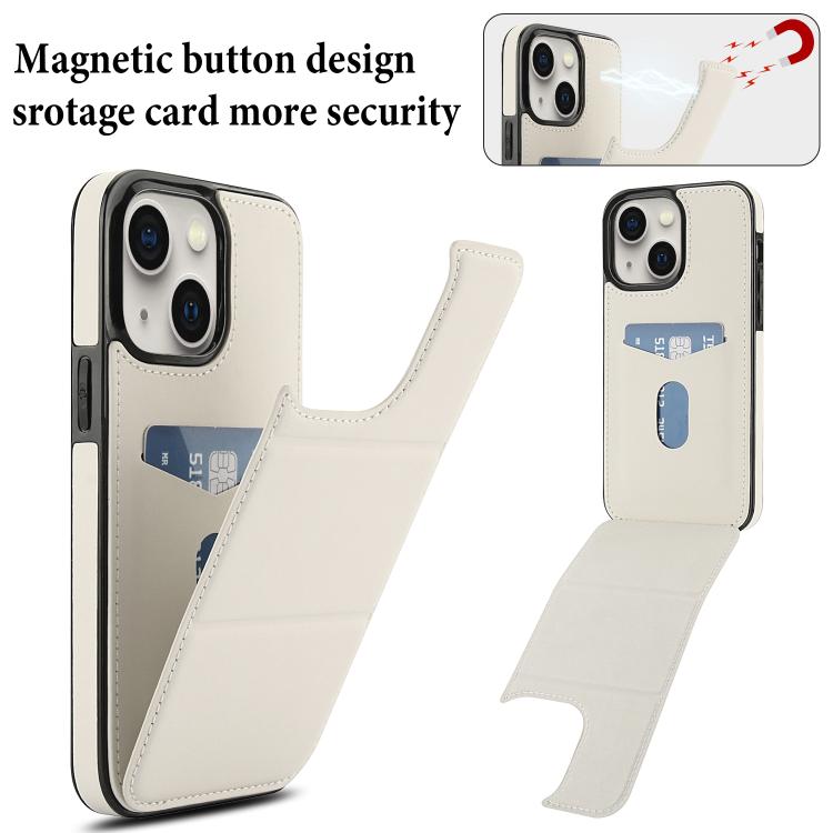 For iPhone 14 Plus Tri-fold Holder Leather Phone Case with Card Slot